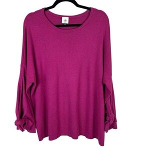 CAbi Pink Long Sleeve Top Size XL